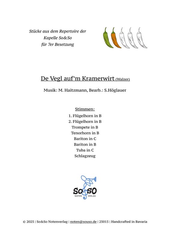 De Vegl auf'm Kramerwirt (Walzer)  - 7er Besetzung