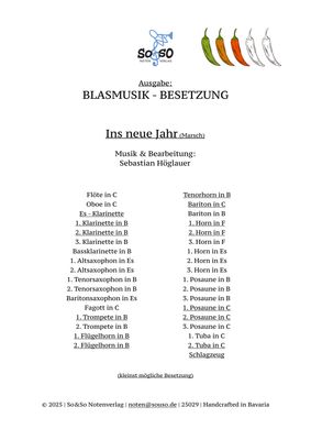 Ins neue Jahr (Marsch) - Blasmusik