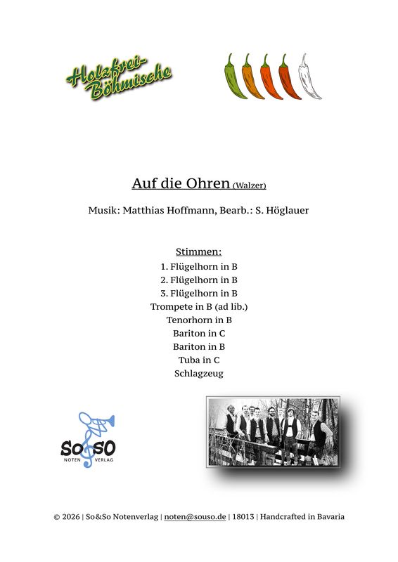 Auf die Ohren (Walzer) - 7er Besetzung