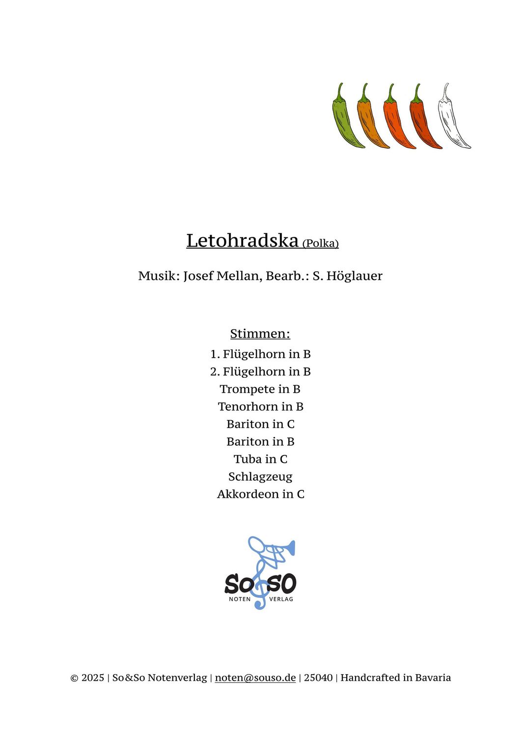 Letohradska (Polka) - 7er-Besetzung Letohradska (Polka) - 7er-Besetzung