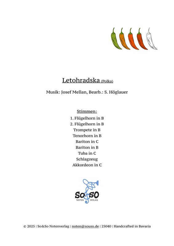 Letohradska (Polka) - 7er-Besetzung Letohradska (Polka) - 7er-Besetzung