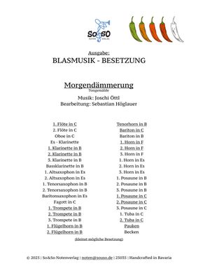 Morgendämmerung (Tongemälde) - Blasmusik