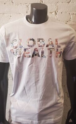 Global Currency Short Sleeve White T