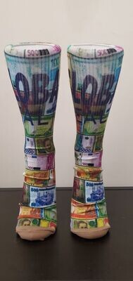 Global Currency Dye Sublimated Socks