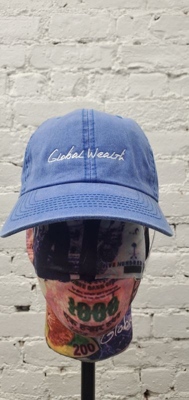 Global Wealth big signature vintage dad cap
