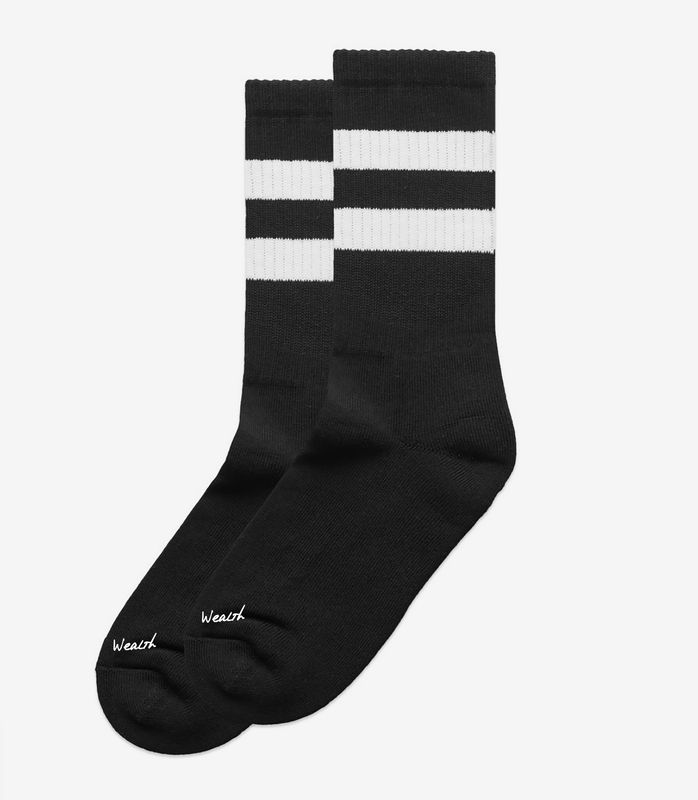 Global Wealth Relax Stripe Black Socks