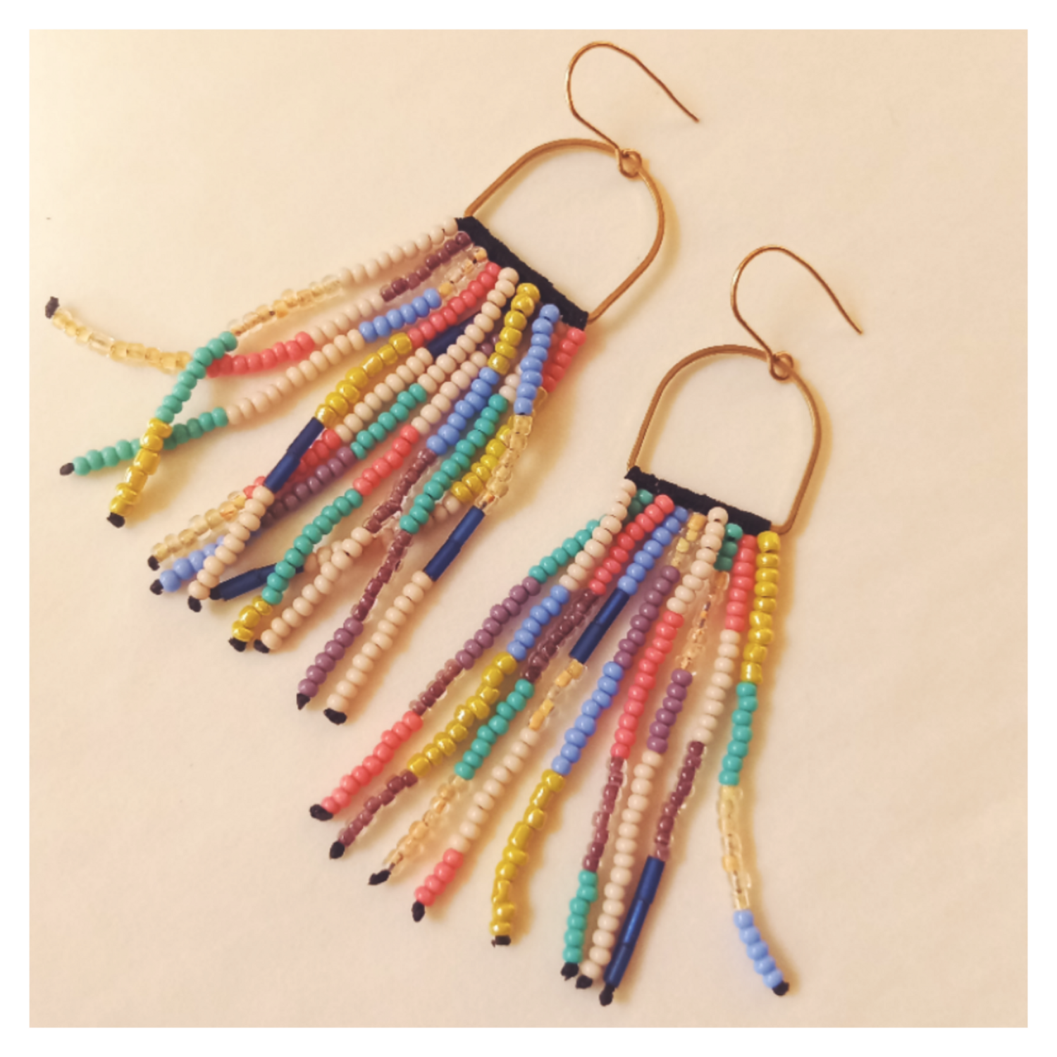 Aretes "KLIMT" mostacilla