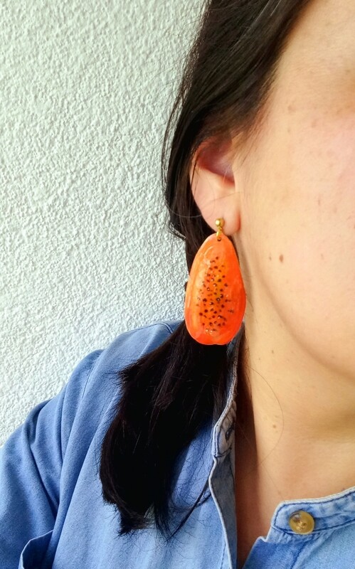 Aretes "PAPAYA" grande