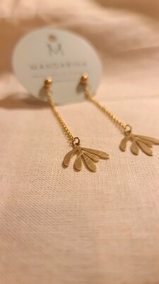 Aretes &quot;Helecho&quot; largos