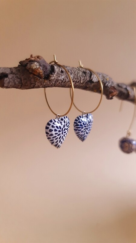 Aretes &quot;CORAZÓN TALAVERA&quot; aro