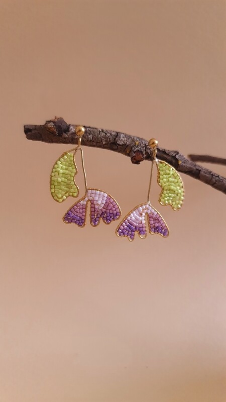 Aretes &quot;FLOR DE JACARANDA&quot;