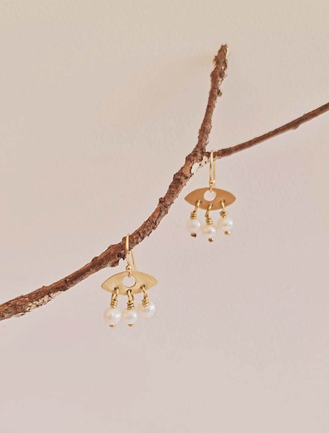 Aretes &quot;OJITOS CON PERLAS&quot;