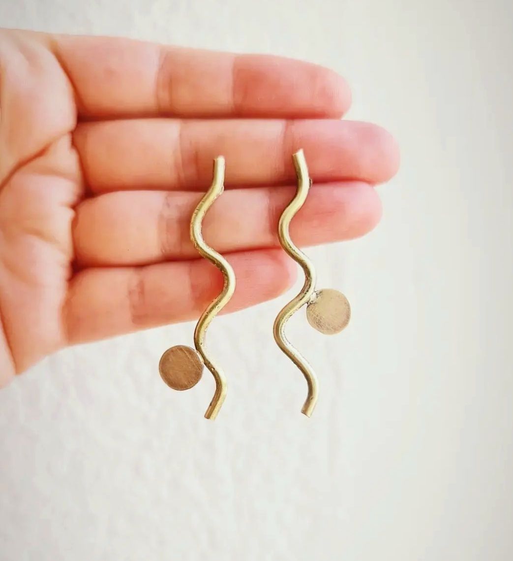 Aretes &quot;SOL NACIENTE&quot; largo