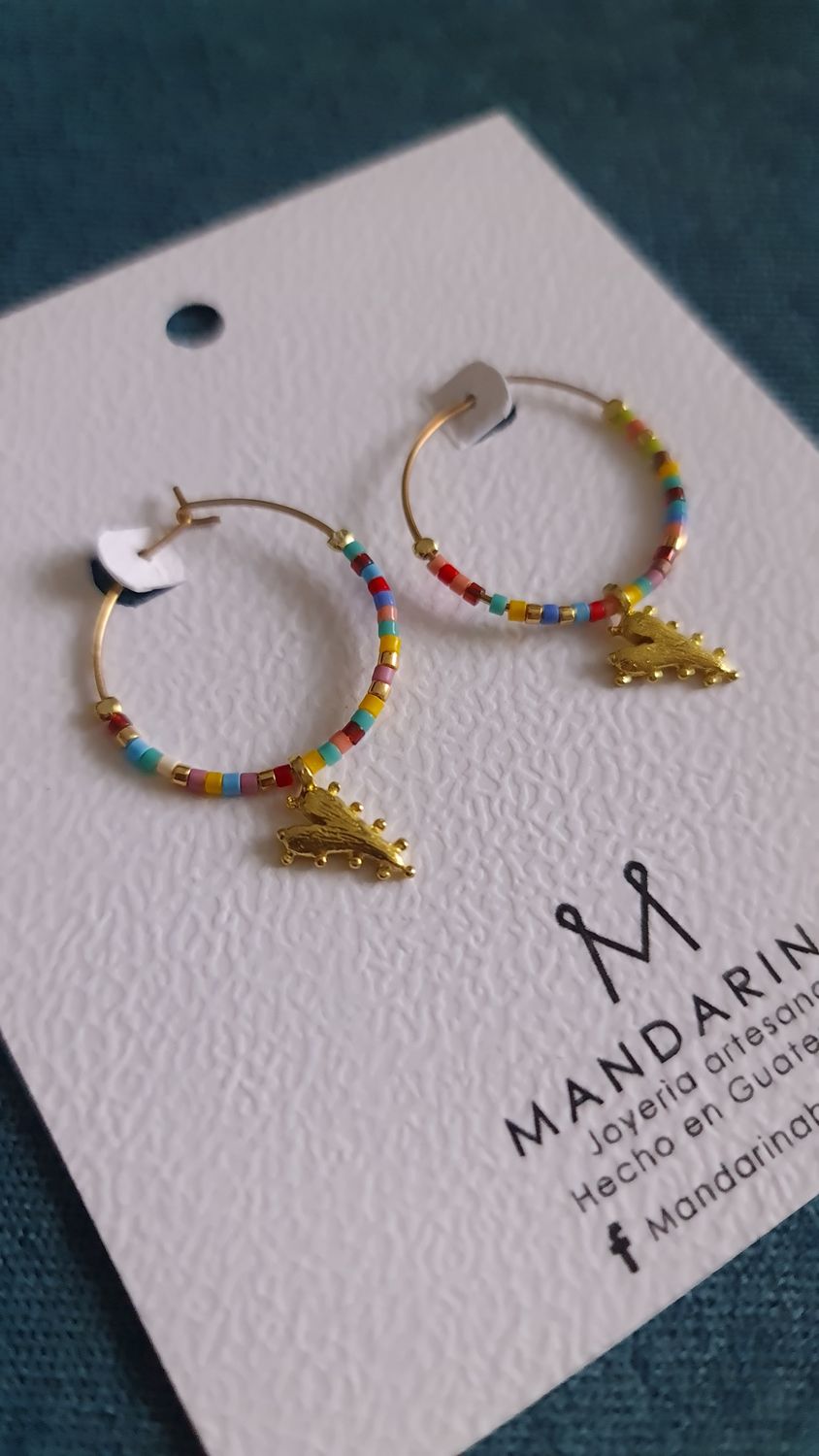 Aretes &quot;AMOR DE MELÓN&quot; argollas