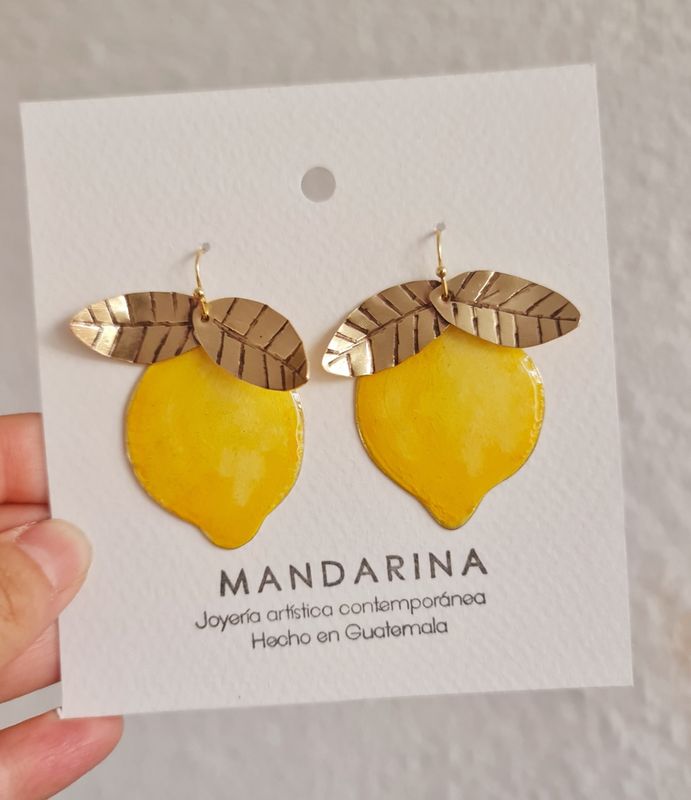 Aretes &quot;LIMAS&quot; Latón