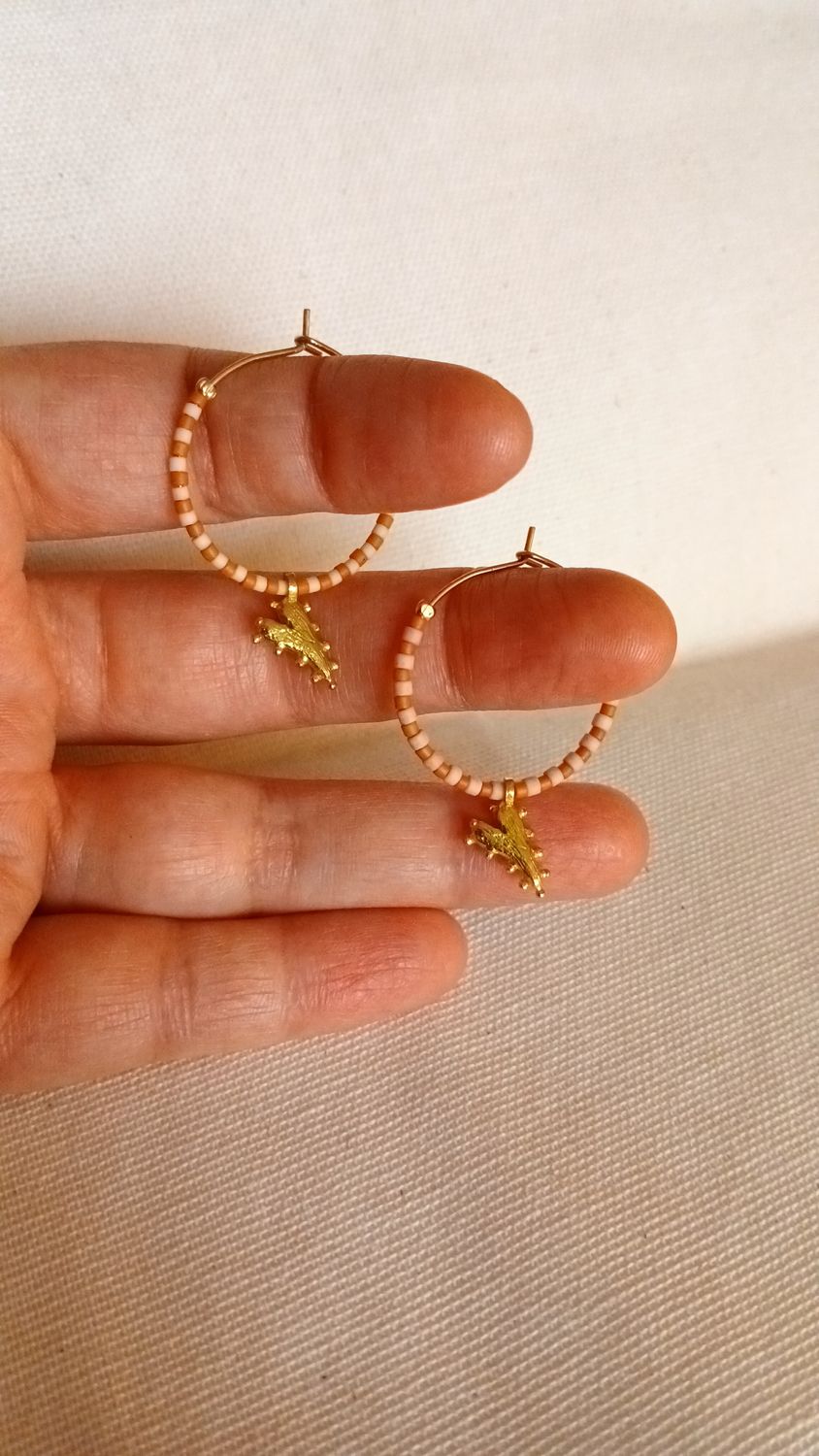 Aretes &quot;AMOR DE MELÓN&quot; argollas