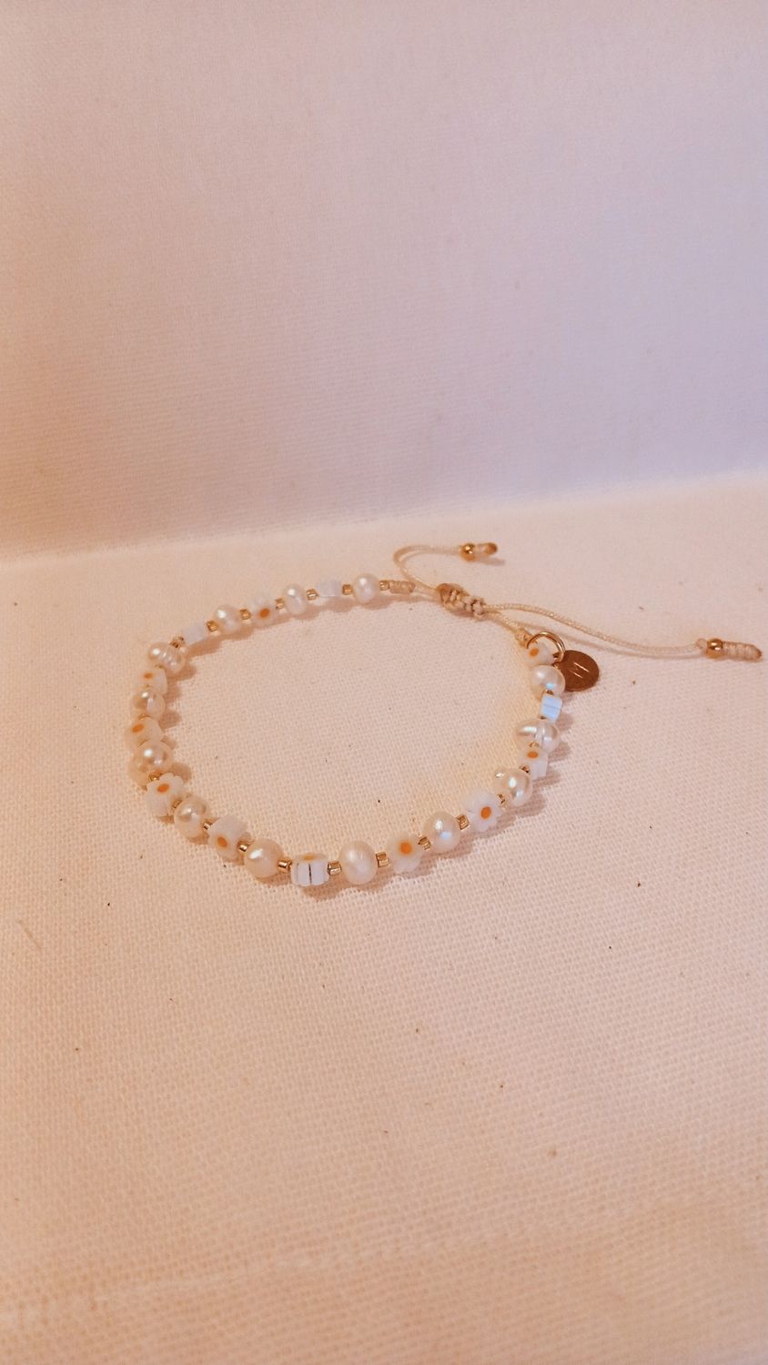 Pulsera "DAISY" Beige