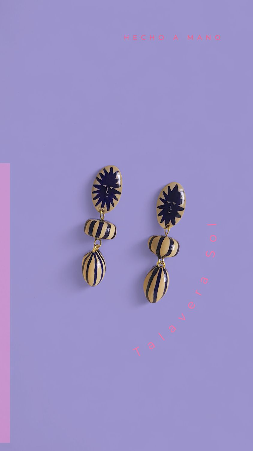Aretes "TALAVERA SOL"