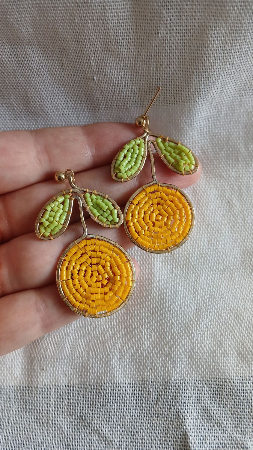 Aretes "MANDARINAS" grande