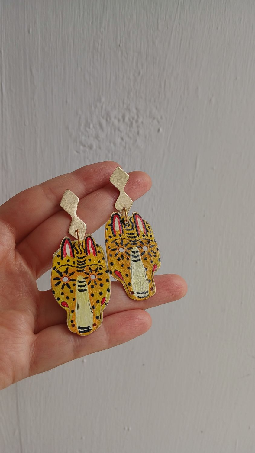 Aretes "MÁSCARA JAGUAR"