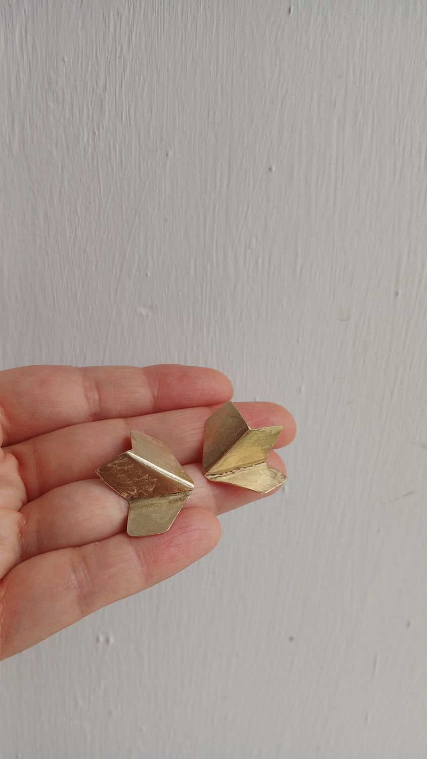 Aretes "PLIEGUES" cortos