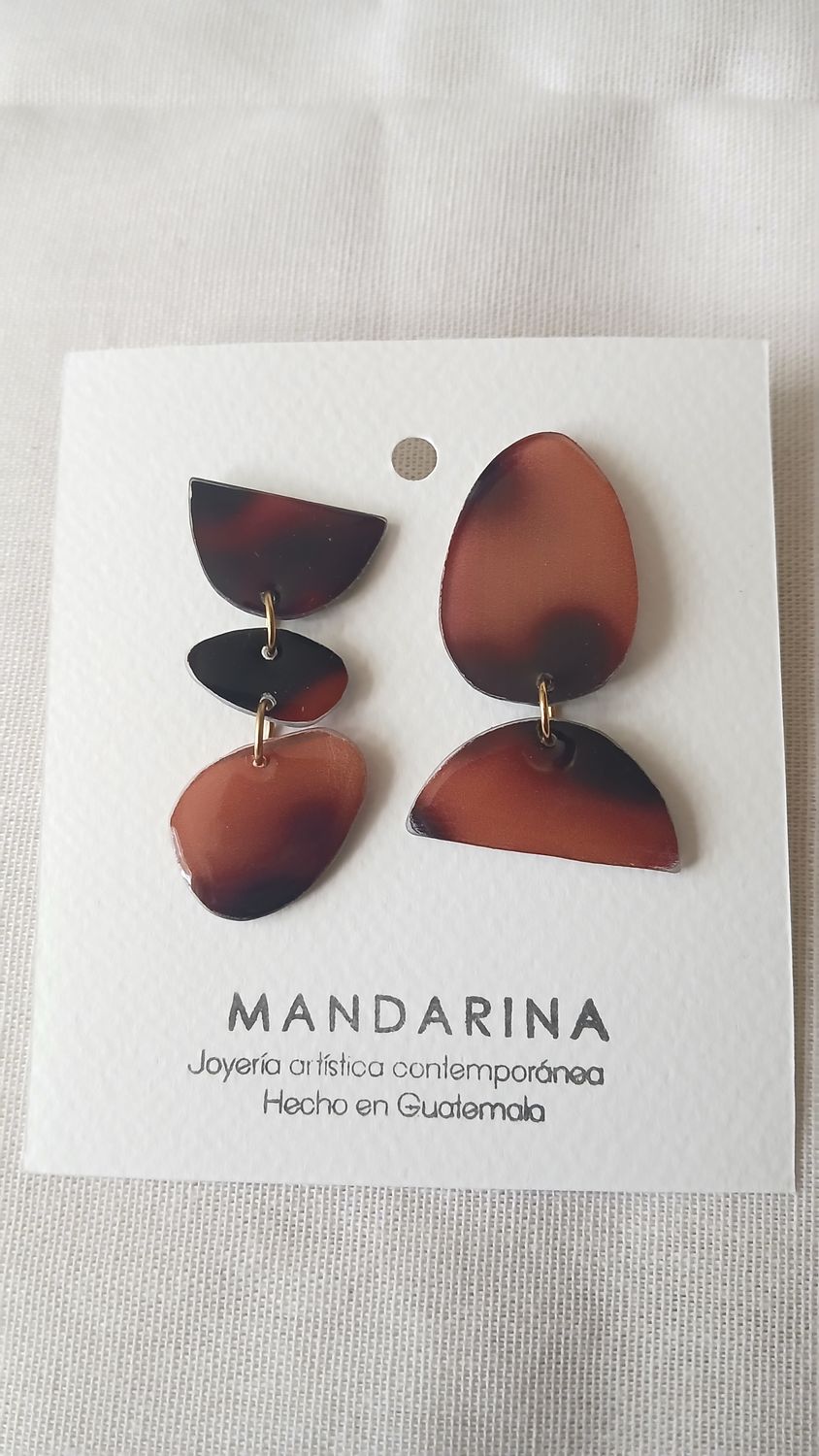 Aretes "DESIGUAL" Acrílico tortuga