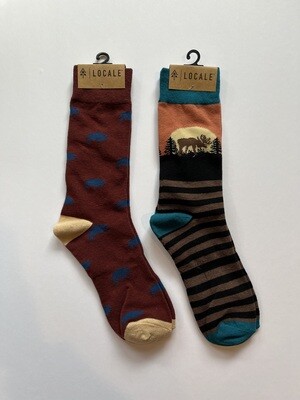 Wildlife Print Casual Socks By Locale Brand