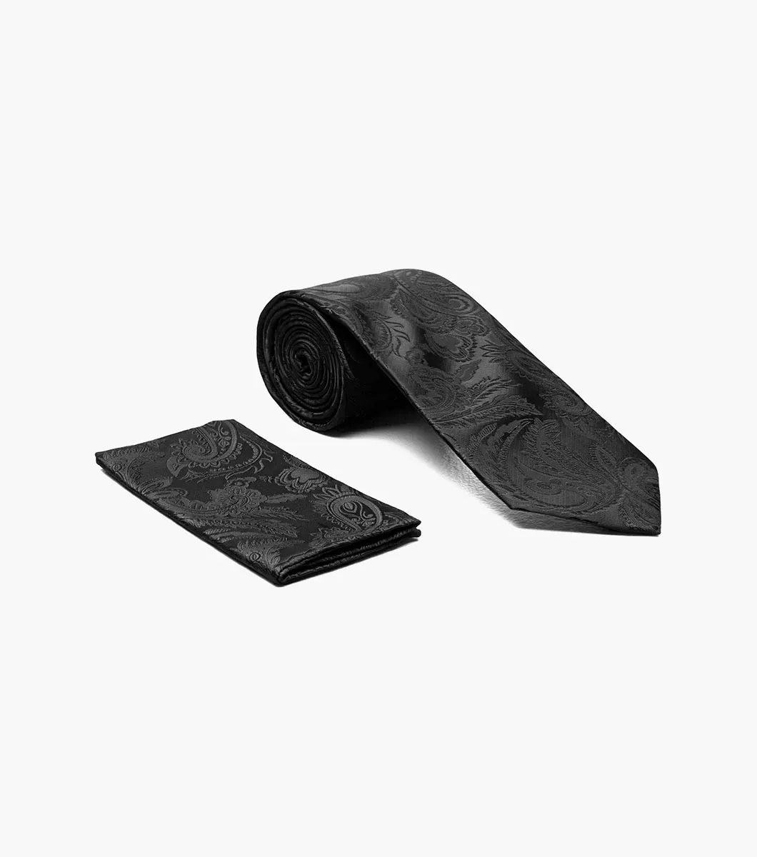 Stacy Adams Tonal Paisley w/ Pocket Square