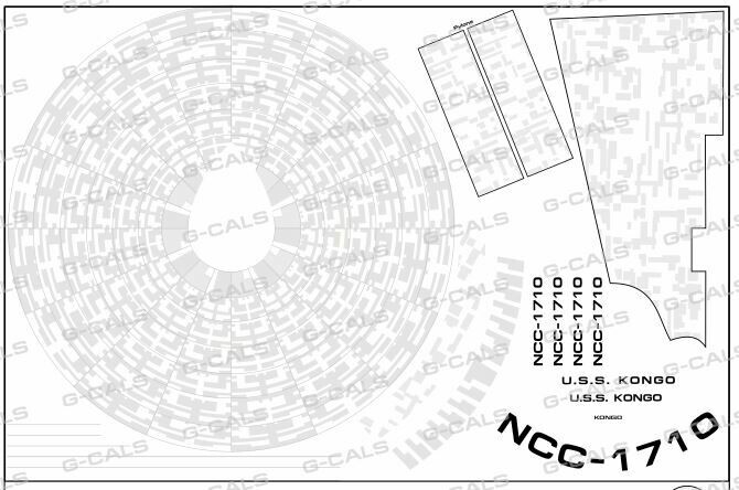 G-Cals Original - Easy Aztec Decal Set REFIT GRID FOR TOS - Star Trek U.S.S. Enterprise Models - 1000 Scale