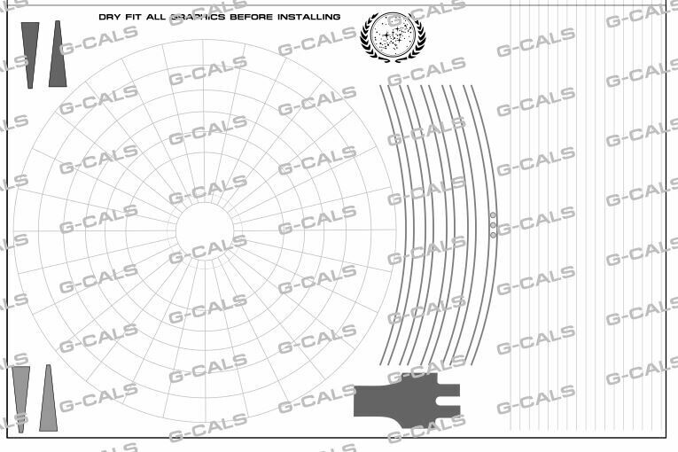 1000 Scale - Easy Grid Decal Set - Star Trek TOS U.S.S. Enterprise Models