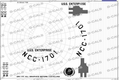1000 Scale - Easy Grid Decal Set - Star Trek TOS U.S.S. Enterprise Models
