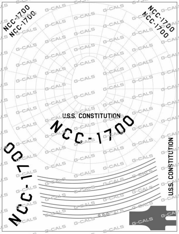AMT 650 Scale - Easy Grid Decal Set - Star Trek TOS U.S.S. Enterprise Models