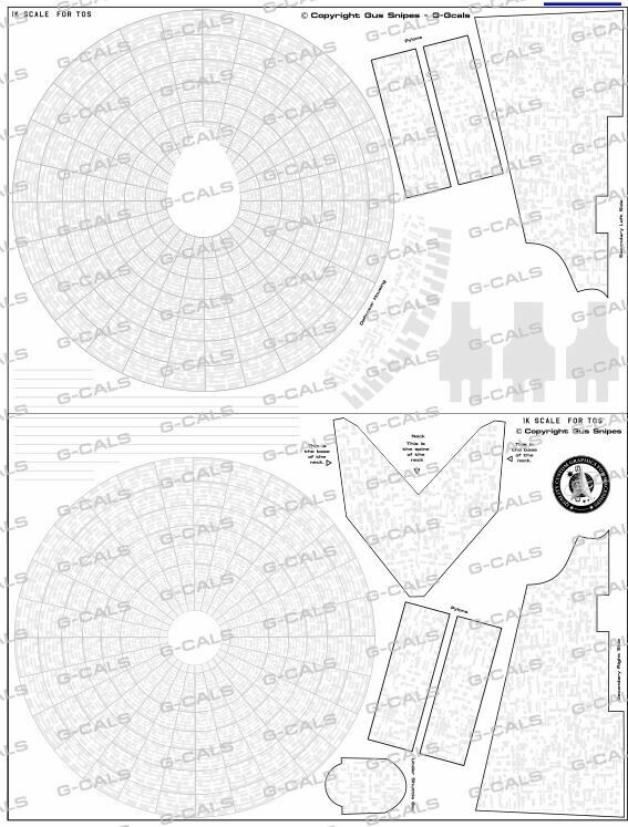 G-Cals Original - 1 Piece Wall Paper - Easy Aztec Decal Set - 1000 Scale Star Trek TOS U.S.S. Enterprise Models