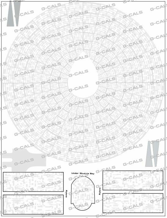 G-Cals Original - Easy Aztec Decal Set - 650/18&quot; Scale Star Trek TOS U.S.S. Enterprise Models