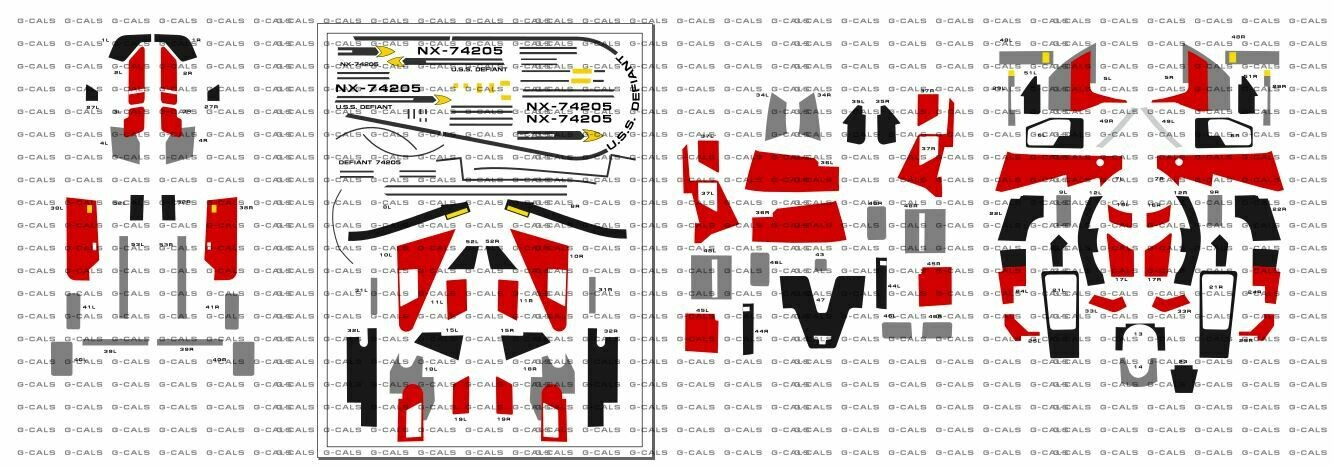 420 Scale ERTL DS9 Defiant Panel Graphics