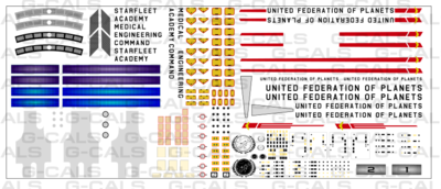 1000 Scale TOS Pennant and Detail Kit