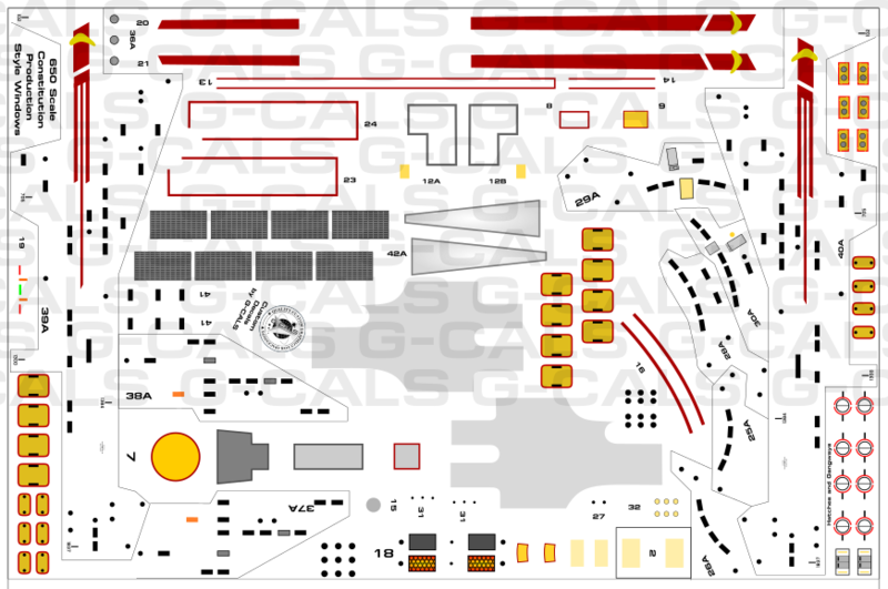 650/18&quot; Scale TOS Constitution Class Decal Set.