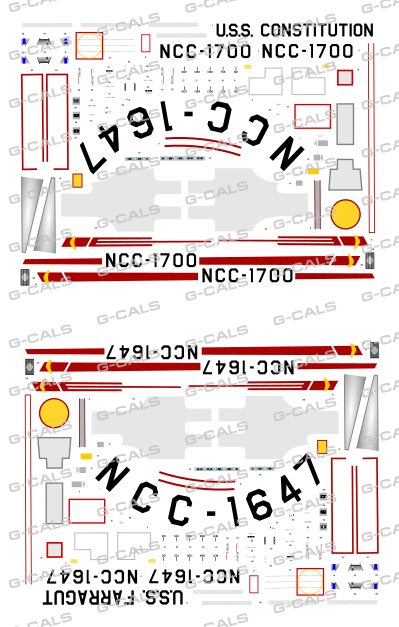 350 Scale TOS ERA Decal Set for Enterprise Models