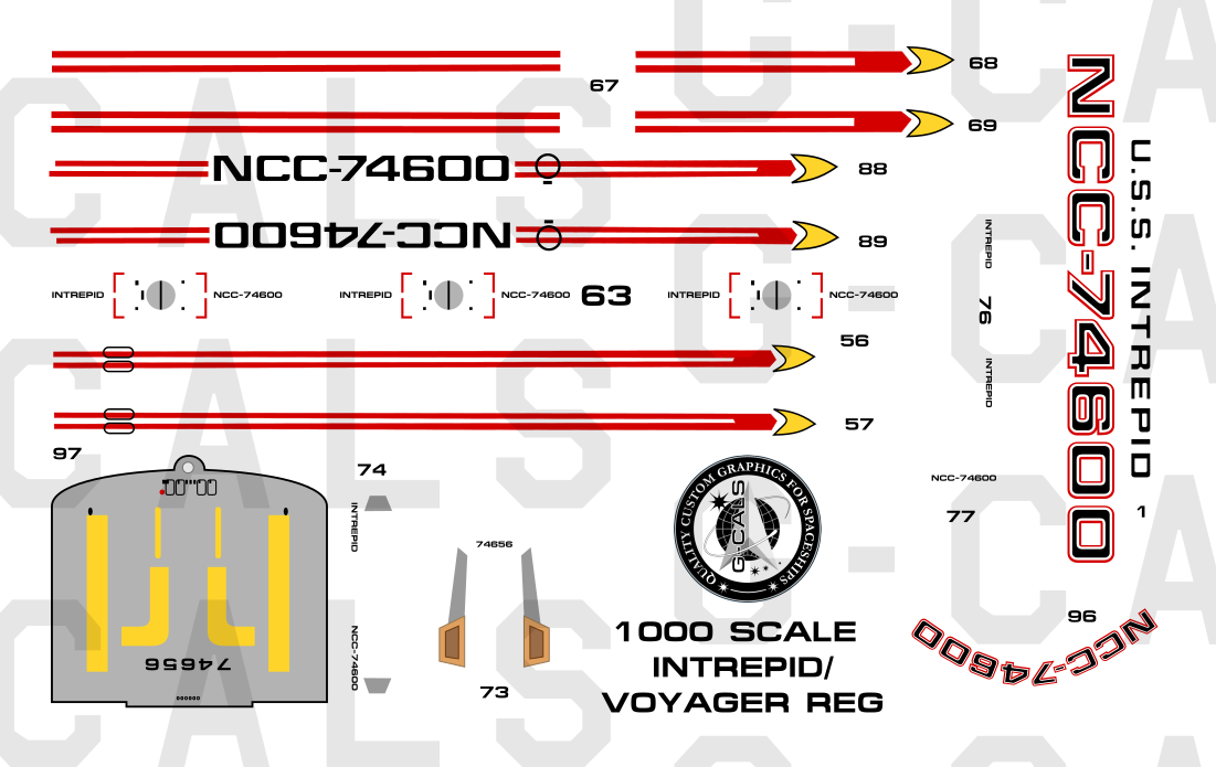 1000 Scale Voyager/Intrepid Class Registry Set