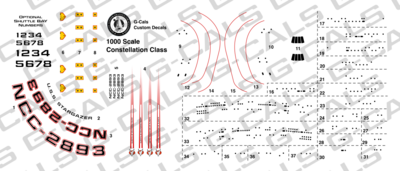 1000 Scale Constellation Class Decal Set