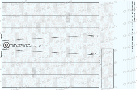 G-Cals Original - 1000 Scale Easy Aztec Decal Set W/ Panel Detail - for 1000 scale TOS Constitution Class Models.