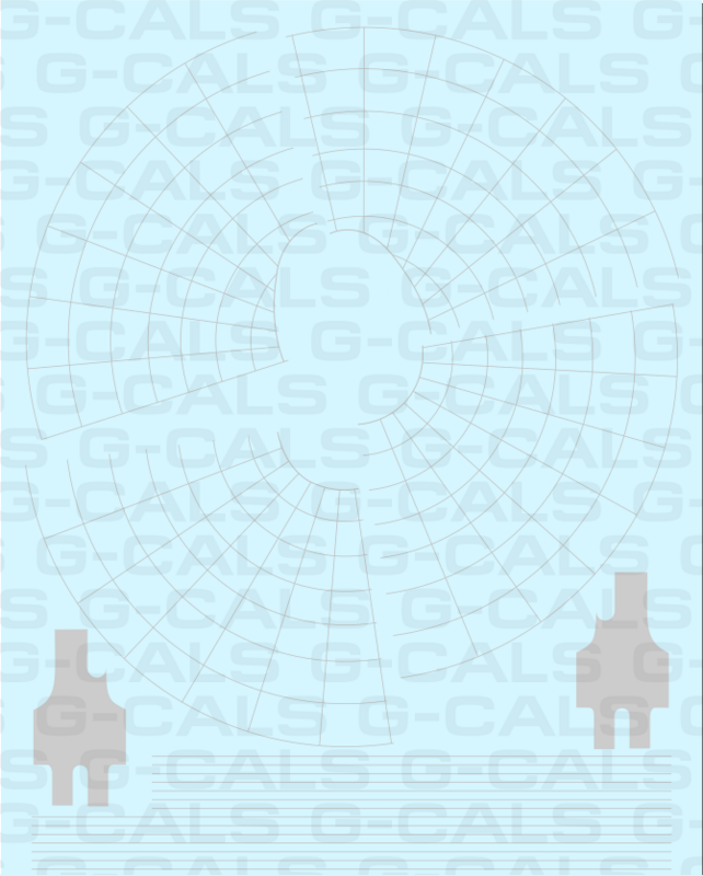 AMT 650 Scale - 4 Piece - Easy Grid Decal Set - Star Trek TOS U.S.S. Enterprise Models