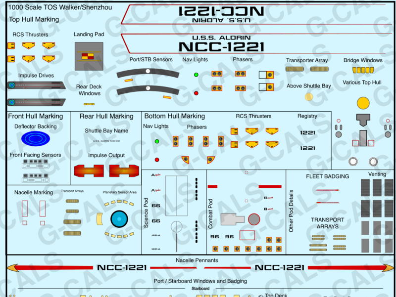 1000 TOS Shenzhou Decal Set