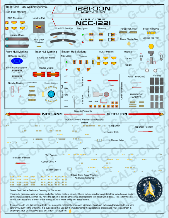 1000 TOS Shenzhou Decal Set