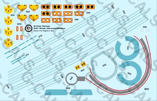 *537/650 Scale Reliant/Miranda Class Aztec Decal Set