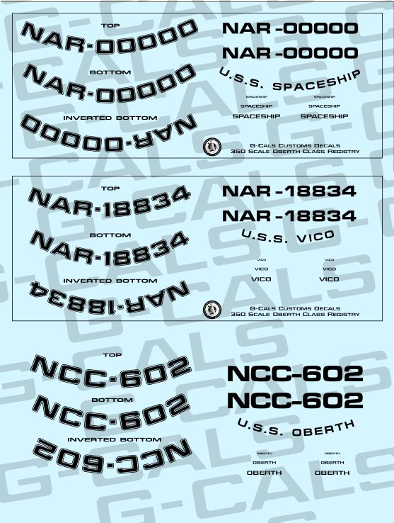 350 Scale Oberth Class (and variants) - Grissom - Registry