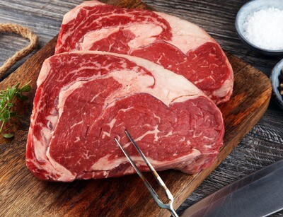 10oz USDA Prime Angus Boneless Rib Eye Steaks (Sold in 2 PK)