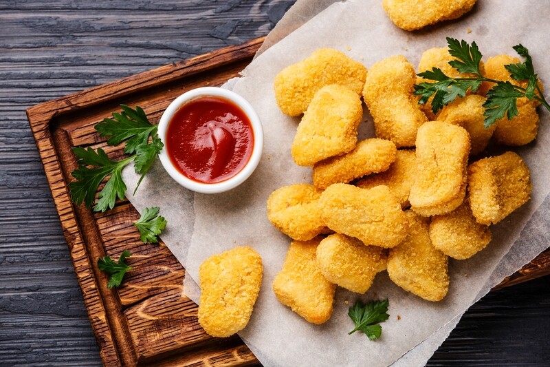 5lb Box Chicken Breast Meat Breaded Nuggets Fully Cooked