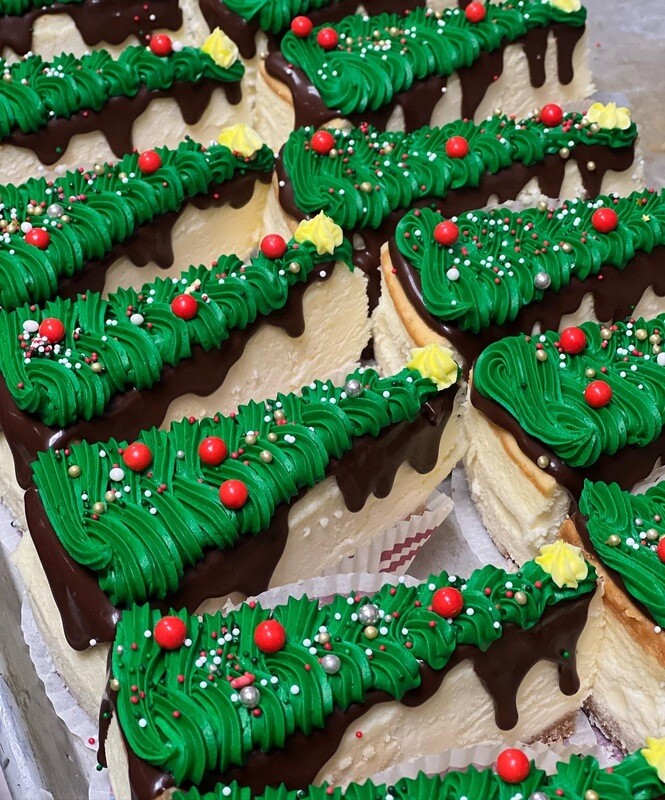 Cheesecake Christmas Tree Slice