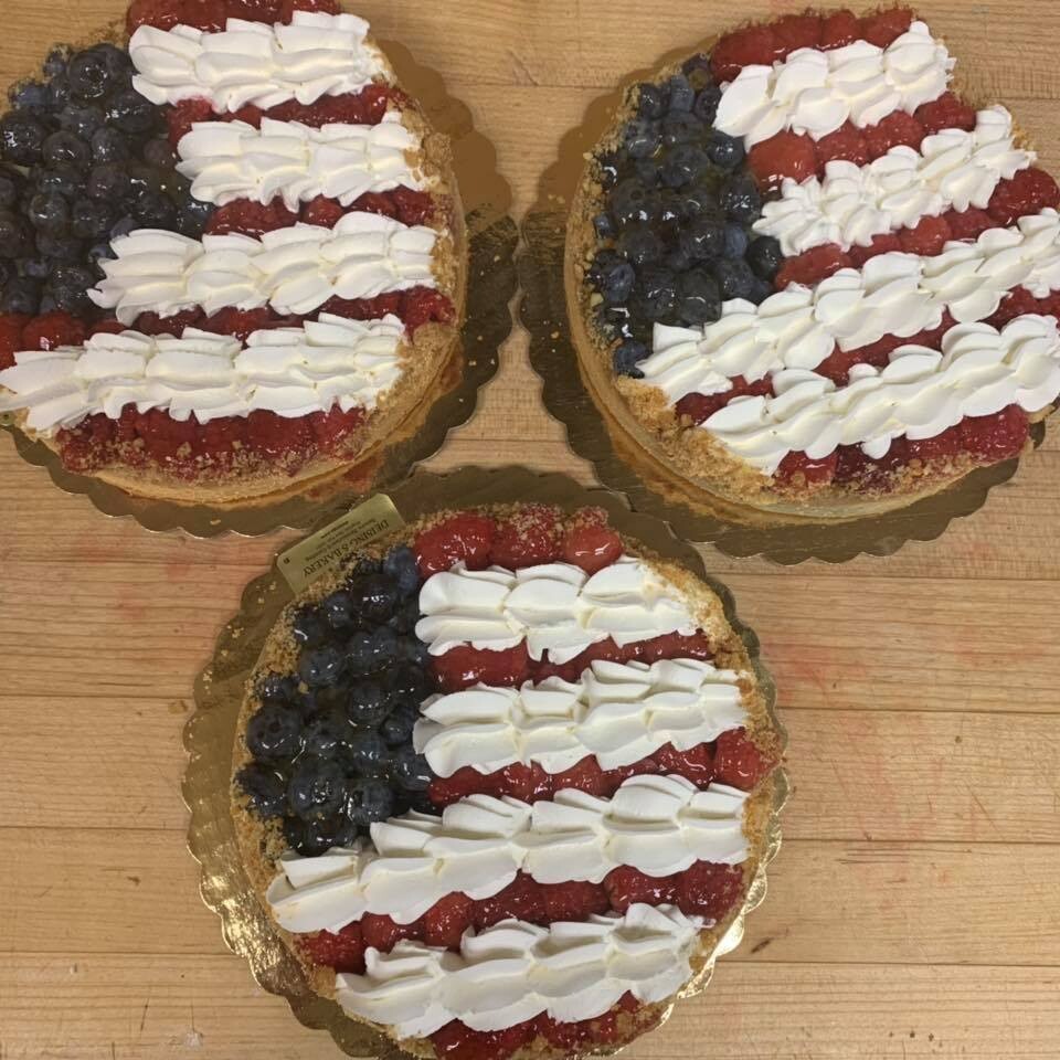 American Flag Fruit Torte